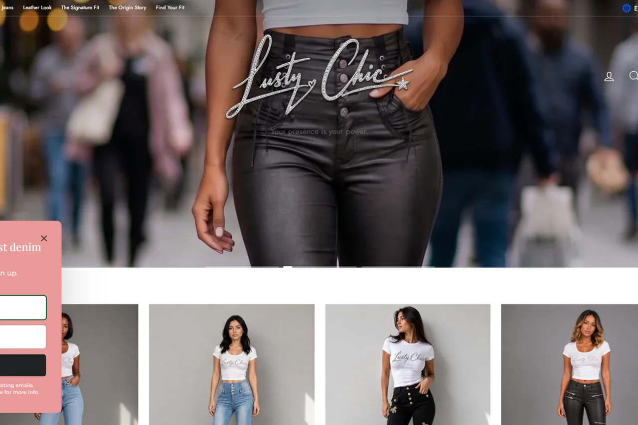 Lusty Chic women's fashion ecommerce storefront